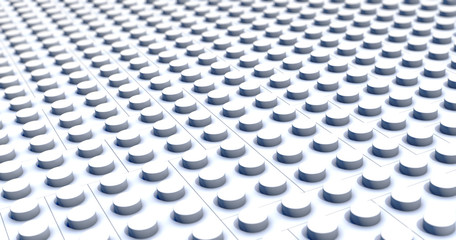 system of monochrome plastic building blocks