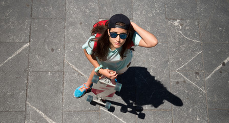Girl skateboarder