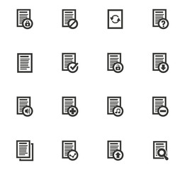 Documents icons set