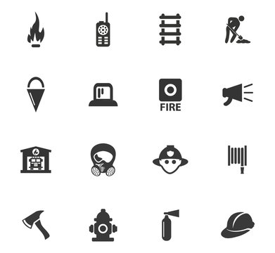 Fire-brigade icon set