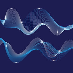 Graphic vector abstract light waves