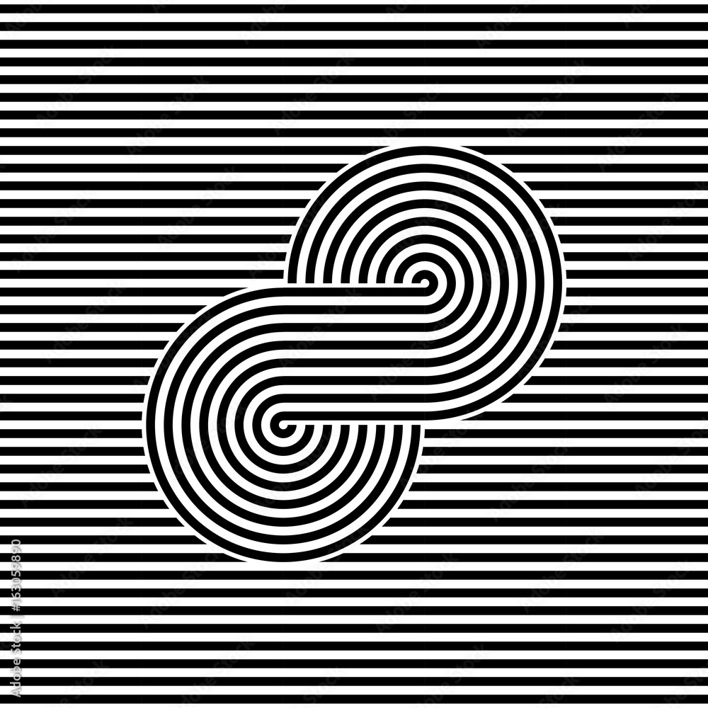 Poster infinity symbol icon. representing the concept of infinite, limitless and endless things. multi-line