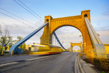 Grunwaldzki Bridge in Wroclaw in Poland