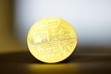 Bitcoin Münze - Gold - Kryptowährung