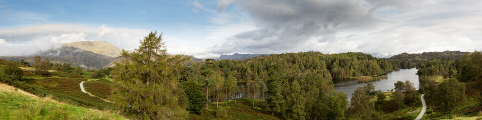 View over Tarn Hows in English Lake District