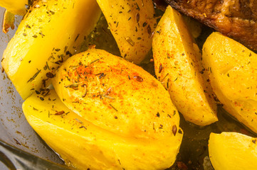 pork with potatoes and spices