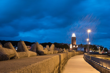 Kołobrzeg - port w deszczu © Grzegorz Piaskowski