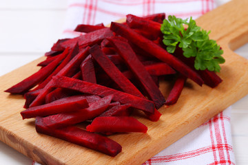 beetroot cut into strips