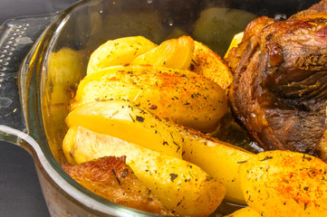 pork with potatoes and spices