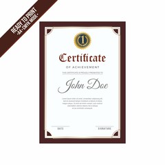Red Maroon border Certificate decorated template with black shapes and golden lines vector
