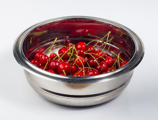 large ripe red cherries