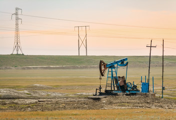 Abandoned old oil pump