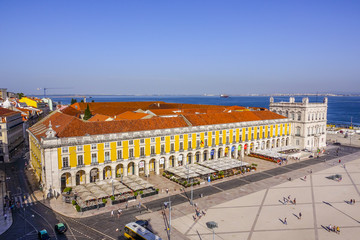 Amazing view from Augusta Street Arch in Lisbon - LISBON - PORTUGAL - JUNE 17, 2017