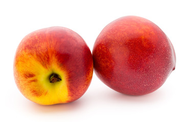 Peach. Fruit with isolated on white background.