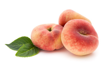 Peach. Fruit with isolated on white background.