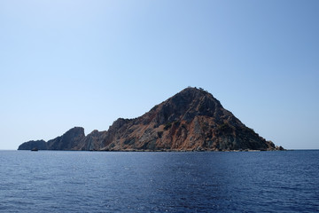 Fototapeta na wymiar Suluada is a Mediterranean island of Turkey. The name Suluada is a composite word meaning 