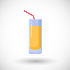 Orange juice vector flat icon