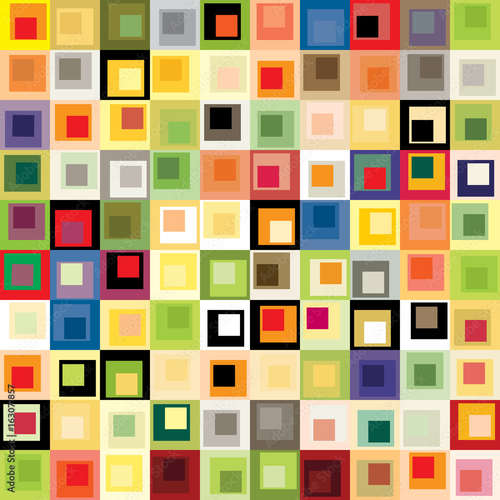 Poster geometric seamless patterns. a pattern composed of simple geometric shapes. different colors. varieg