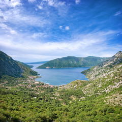Fototapeta na wymiar Bay Kotor Bird-eye View, Montenegro