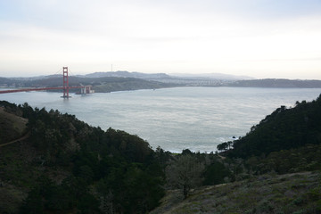 Fototapeta na wymiar View from Golden Gate view point, California, USA