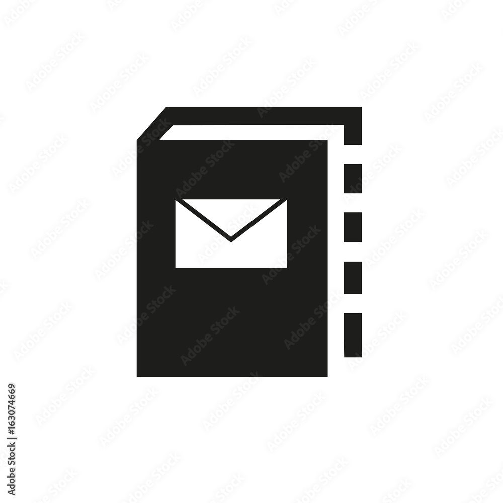 Aufkleber notebook or mailbox simple icon