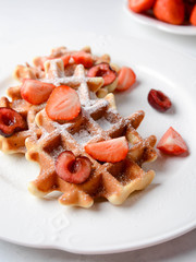 Wafers with berries.