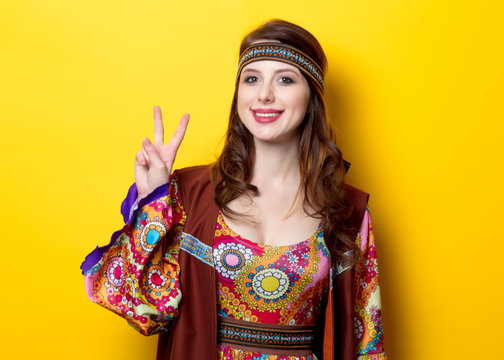 Portrait of Young hippie girl