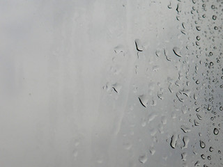 Blue water drops background