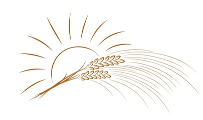 wheat Logo with sun. 