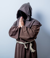 Portrait of Young catholic monk