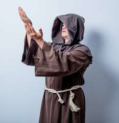 Portrait of Young catholic monk