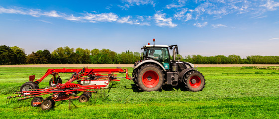 Red Tractor in the field wall sticker wall mural art photo 10985815 Farming
