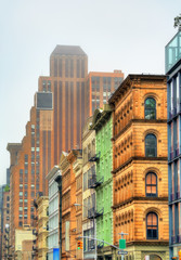Fototapeta na wymiar Old buildings on Broadway in New York City