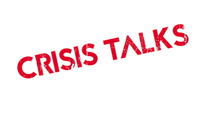 Crisis Talks rubber stamp. Grunge design with dust scratches. Effects can be easily removed for a clean, crisp look. Color is easily changed.