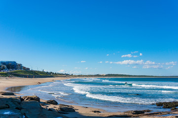 Cronulla coastline with people in distance