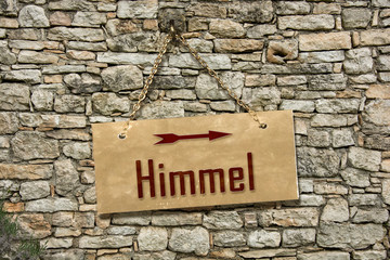 Fototapeta premium Schild 235 - Himmel
