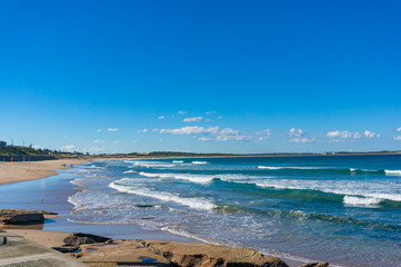 Beautiful ocean view landscape on sunny day