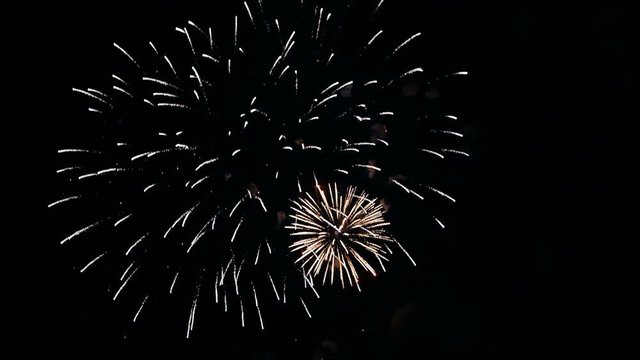 holiday fireworks in the night sky