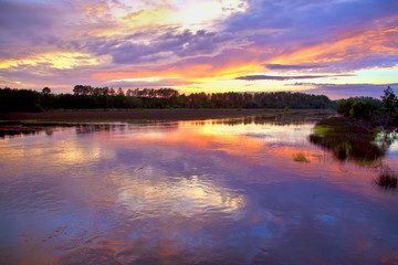Fototapeta na wymiar Sunset on the Ogeechee River, Georgia