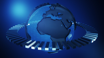 3d illustration of planet earth. globe media