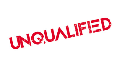 Unqualified rubber stamp. Grunge design with dust scratches. Effects can be easily removed for a clean, crisp look. Color is easily changed.