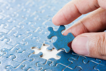 blue jigsaw puzzle