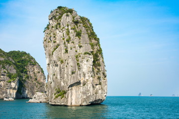 Naklejka premium Rocks of Halong bay in Vietnam