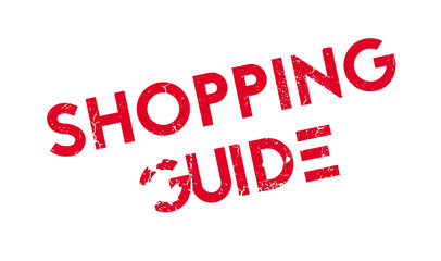 Shopping Guide rubber stamp. Grunge design with dust scratches. Effects can be easily removed for a clean, crisp look. Color is easily changed.