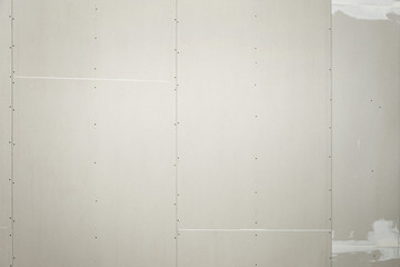 Construction site, drywall installation