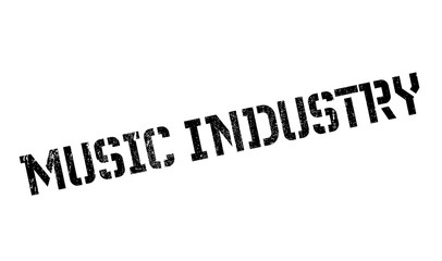 Music Industry rubber stamp. Grunge design with dust scratches. Effects can be easily removed for a clean, crisp look. Color is easily changed.