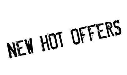 New Hot Offers rubber stamp. Grunge design with dust scratches. Effects can be easily removed for a clean, crisp look. Color is easily changed.
