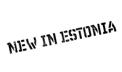 New In Estonia rubber stamp. Grunge design with dust scratches. Effects can be easily removed for a clean, crisp look. Color is easily changed.