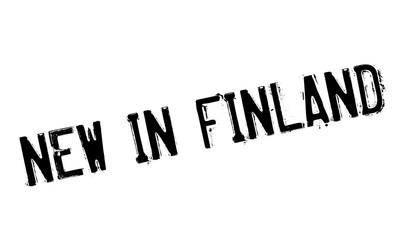 New In Finland rubber stamp. Grunge design with dust scratches. Effects can be easily removed for a clean, crisp look. Color is easily changed.