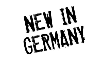 New In Germany rubber stamp. Grunge design with dust scratches. Effects can be easily removed for a clean, crisp look. Color is easily changed.